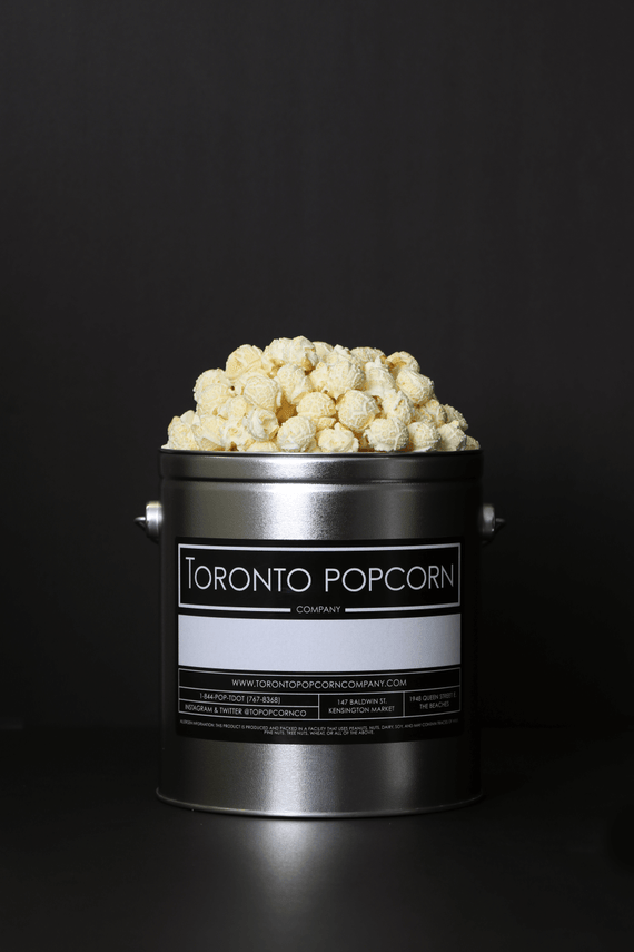 Multi Flavour Popcorn Tins 1 Gallon Toronto Popcorn Company